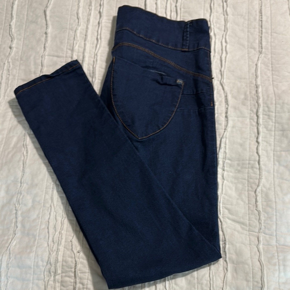 Women’s Blue Skinny Jeans with Stretch Classic Fit